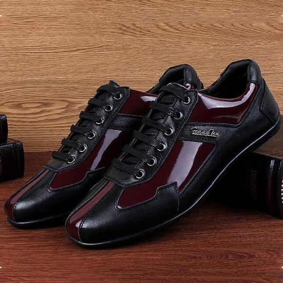 Fashion Big Size Genuine Leather Men Casual Shoes