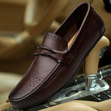 Fashion Genuine Leather Slip on Boat Men's Loafers