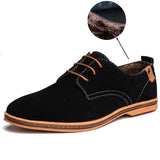 New Autumn Flats Lace-up Suede Oxfords Men's Leather Shoes