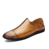 Casual Split Leather Oxford Flats Shoes