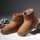 High Quality Flock Leather Waterproof Lovers Snow Boot