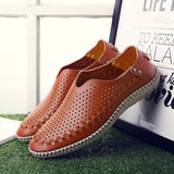 Leisure Breathable Handmade Holes Driving Shoes