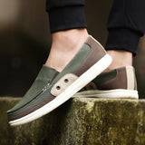 Canvas Men Flats Shoes Leisure Handmade Comfortable Male Shoes