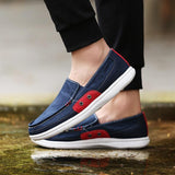 Canvas Men Flats Shoes Leisure Handmade Comfortable Male Shoes