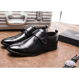 Fashion Leather Men Dress Shoes Pointed Toe Bullock Oxfords Shoes