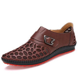 Genuine Leather Slip On Driving Oxford Shoes