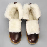 Plus Size Natural Wool Men Snow Boots