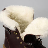 Plus Size Natural Wool Men Snow Boots