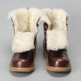 Plus Size Natural Wool Men Snow Boots