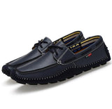 Shoes - Fashion Men's Big Size Soft Genuine Leather Boat Shoes