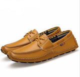 Shoes - Fashion Men's Big Size Soft Genuine Leather Boat Shoes