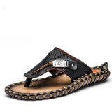 New Men's Flip Flops Genuine Slippers