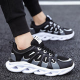 Male Light Mesh Breathable Lace-up Flat Shoes