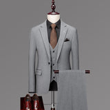 Fashion New Men's Business Dress Suit 3-piece(Jacket + Vest + Pants)