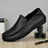 Men's Driving Leather Loafers Leisure Moccasins Casual Shoes