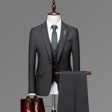 Fashion New Men's Business Dress Suit 3-piece(Jacket + Vest + Pants)