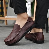 Men's Driving Leather Loafers Leisure Moccasins Casual Shoes