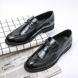 Mens Leather British Style Formal Oxford Wedding Dress Shoes