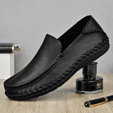 Men's Driving Leather Loafers Leisure Moccasins Casual Shoes