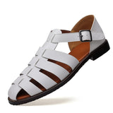 Popular Summer New Design Men Toe Leather Hollow Out Beach Sandals Shoes