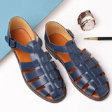 Popular Summer New Design Men Toe Leather Hollow Out Beach Sandals Shoes