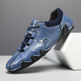 Men New Spring Leather Sewing casual shoes