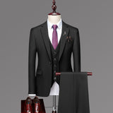 Fashion New Men's Business Dress Suit 3-piece(Jacket + Vest + Pants)