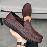 Men's Driving Leather Loafers Leisure Moccasins Casual Shoes