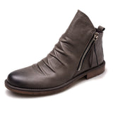 Men's Retro Ankle Leather Boots