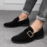 Spring New Fashion Leather Men's Casual Loafer Frosted Slip-On Shoes