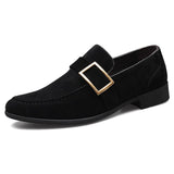 Spring New Fashion Leather Men's Casual Loafer Frosted Slip-On Shoes