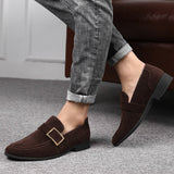 Spring New Fashion Leather Men's Casual Loafer Frosted Slip-On Shoes