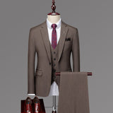 Fashion New Men's Business Dress Suit 3-piece(Jacket + Vest + Pants)