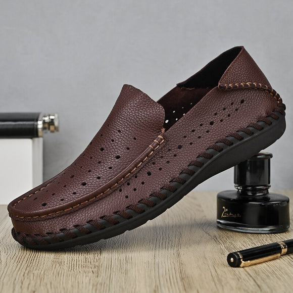 Men's Driving Leather Loafers Leisure Moccasins Casual Shoes