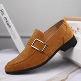 Spring New Fashion Leather Men's Casual Loafer Frosted Slip-On Shoes