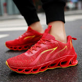 Men's Breathable Running Sneakers Bounce Outdoor Sport Professional Training Flame pattern Shoes