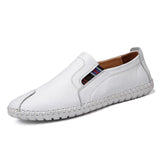 Fashion Casual Genuine Leather Breathable Slip on Men's Loafers