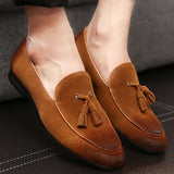 Italian Style Tassel Casual Slip On Pointed Toe Men's Loafers