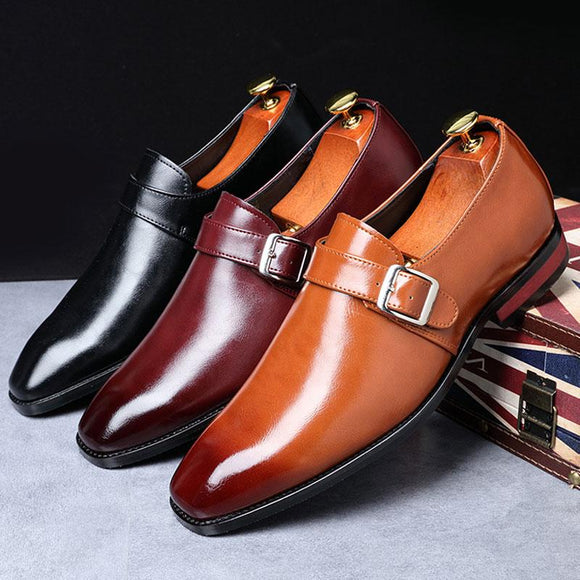 Classic Casual Leather Gentlemen Slip-On Men's Dress Shoes