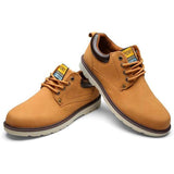 Fashion Waterproof Solid Lace-up Casual Pu Leather Shoes