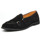 Double Monk Strap Slip on Men's Loafers