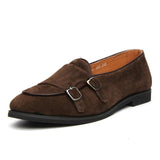 Double Monk Strap Slip on Men's Loafers