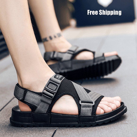 Men Sandals Breathable Mesh Outdoor Man Flat Beach Casual Sneakers Male Fashion