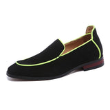 Italian Style Suede Pointed Toe Men's Loafers