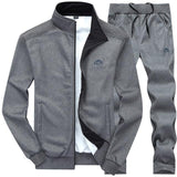 Patchwork Men's Sportswear Sets Hooded Thick Casual Tracksuit 2 Piece set (Sweatshirt + Sweatpants Set)