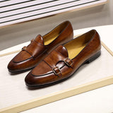 Men's Genuine Leather Strap Wedding Party Dress Shoes