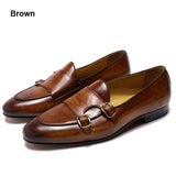 Men's Genuine Leather Strap Wedding Party Dress Shoes