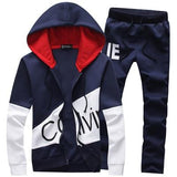 Men's Set Sweatsuit 5XL Large Size Tracksuit Sweat Track Suit (Jacket Hoodie + Pant)