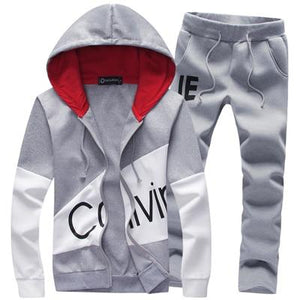 Men's Set Sweatsuit 5XL Large Size Tracksuit Sweat Track Suit (Jacket Hoodie + Pant)