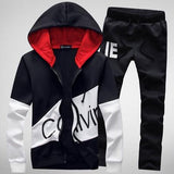 Men's Set Sweatsuit 5XL Large Size Tracksuit Sweat Track Suit (Jacket Hoodie + Pant)